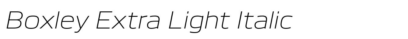 Boxley Extra Light Italic